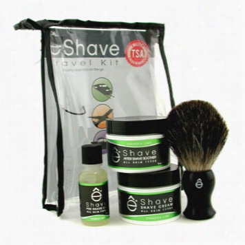 Verbena Lime Travel K1t: Pre Shave Oul + S Have Cream + After Shave Smoother + Brush + Tsa Bag