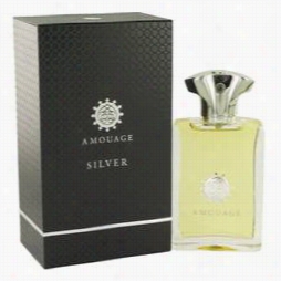 Amouage Silver Cologne By Akoua Ge, 3.4 Oz Eau De Parfum Spray For Men