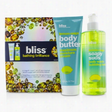 Bathing Brilliance Set:  Lemon+sage Soapy Suds 473.2ml/16oz + Body Butter 200ml/6.7oz