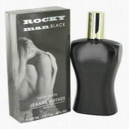 Rocky Man Black Colognee  By Jeannr Arthes, 3.3 Oz Eau De Toilette  Sppray For Men