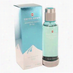 Swiss Army Mountain Water Perfume By Switzer Army, 3.4 Oz Eau De Toil Ette Spray For Women