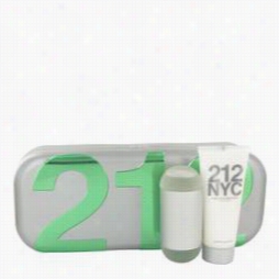 212 Gift Set By Carolina Herrera Gift Suit For Women Includes 2 Oz Eau De Toilette Spray + 3.4 Oz Body Lotion