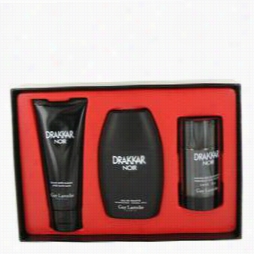 Drakkar Noir Gift Set By Gyu Laroche Gift Set  For Men Includes 3.4 Oz Eau De Toilette Spray + 3.4 Oz After Shae Balm + 2.5 Oz Deodorant Stic,