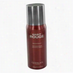 Habit Rouge Deodorant By Guerlain, 5 Oz Deodorant Sprayf R Men