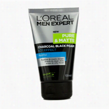 Men Expert Pure &am P; Matte Icy Effect Charcoal Blackk Foam