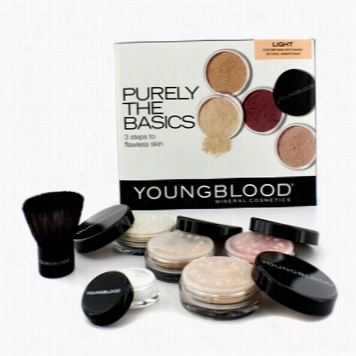 Purley The Basics Kit - #light (2xfoundaiton 1xmineral Blush 1xsetting Powder 1xbrush 1xmineral Powder)