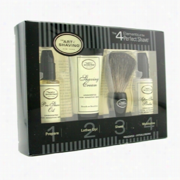 Starter Kit - Unscnted: Pre Shave Oil + Shaving Creaam + Brush + After Shave Balm