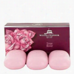 True Rose  Soap By Wwoods Of Windsor, 3.5 Oz 3 X 3.5 Oz Soap Or Women