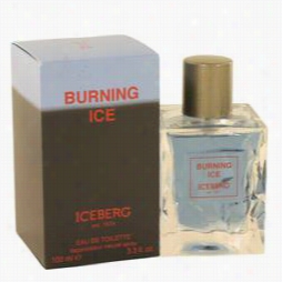 Burning Ice Cologne By Iceberg, 3.3 Oz Eau De Toilette Spray For Men