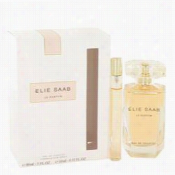 Le Parfum Eli Saab Gift Set By Elie Saab Gift Set F Or Women Includes 3 Oz Eau De To Ilette Spray + .33 Oz Mini Edt Spray