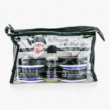 On The Go Travel Kit (llavender):  Shave Cream 30g + Ater Shave Soother 30g + Pre Shave Oil 15g +tsa Bag