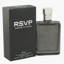 K Enneyh Cole Rsvp Cologne By Kenneth Coe, 3.4 Oz Eau De Toilette Spray (new Packaging) For Men