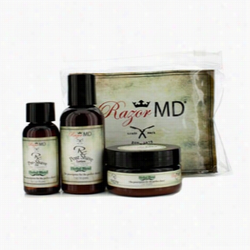 Rx Shave Trio (herbal Blend): Post Shave Lotion 60ml + Pre Shave Oil 30ml + Shave Cream 60ml