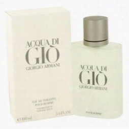 Acqua Di Gio Cologne By Giorgio Armani 3.3 Oz Eau De Toilette Spray For Men