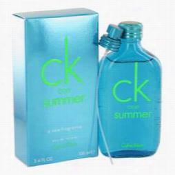Ck One Summer Perfume By Calvin Kein, 3.4 Oz Eau De Toilette Foam (2013) For Womenn