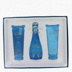 Co Ol Water Gift Set By Davidoff Gift Set Because Women Includes 3.4 Oz Eau De Toilette Spray + 2.5 Oz Body Lotion + 2.5 Oz Shower Breeze