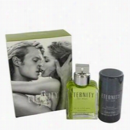 Eternity Gift Set By Calvin Klein Donation Set For Men Includes 3.4 Oz  Eau De Toilette Spray + 2.6 Oz Deodorant Stick (alcohhol Free)