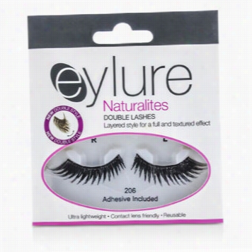 Naturalites False Lashes - 206 Double Lashes Black (adhesiive Included)