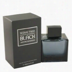 Seduction In Black Cologne By Antonio Banderas, 3.4 Oz Eau De Ttoilette Spray For Men