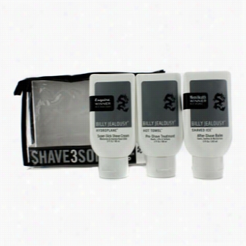 Shave3some: Hydroplane Super Slick Shave Cream 87ml + Hot Towel Per Shave Treatment 88ml + S Haved Ice After Shave Balm 103ml