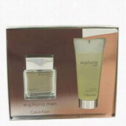 Euphoria Gift Est By Calvin Klein Gift Set For Men Includes 1..7 Oz Eu  De Toilette Sprqy + 3.4 Oz Shower Gel