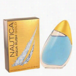 Nau Tica Aqua Rush Gold Cologne By Nautica, 3.4 Oz Eau De Toilette Twig For Men