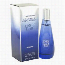 Cool Water Night Dive Perfume By Davidoff, 2.7 Oz Eau De Toilette Spray For Women