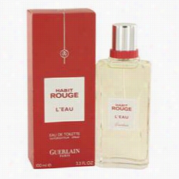 Habit Rou Ge L'eau Cologne By Guerlaa In, 3.3 Oz Eau De Toilette Spray For Men