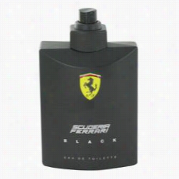 Ferrari Scuderia Black Co Logne By Ferrari, 4.2 Oz Eau De Toilette Spray (tster) For Men