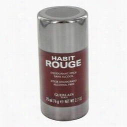 Habit Rouge Dedoorant By Guerlain, 2.5 Oz Deodorant Stick Fo Men