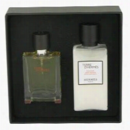 Terre D'hernes Gift Set By Hermes Gift Set For Men Includes 0.42 Pure Perfume Spray + 1.35 After Shawe Balm