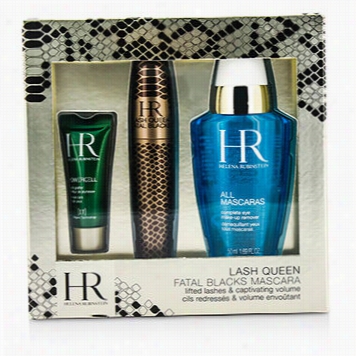 Lash Queen Fatal Blacks Mascara Ki: Mascara 7.2ml/0.24oz + Makeup Remover 50ml/1.69oz + Powerce1l 3ml/0.15oz