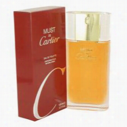 Must De Cartier Perfume By Cqrtier, 3.4 Oz Eau  De Tpilette Spray For Women