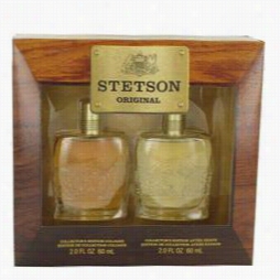 Stetson Gift Set By Cooty Gift Set For Men Includes 2 Oz Cologne + 2 Oz Afterward Shave
