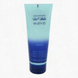 Cool Water Wave Body Lotion By Davidoff, 2.5 Oz Body Lption For Women