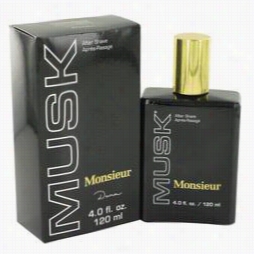 Monsieur Musk After Shave By Dana, 4 Oz After  Shave For Men