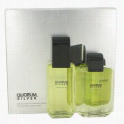 Quoru Silver Gift Set By Puig Gigt Set For Men Includes3 .4 O Eau De Tiilette Spray + 3.4 Oz Aftee Shave