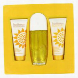 Sunflowers Gift Set By Elizabeth Arden Gift Set For Women Includes 3.3 Oz Eau De Toilette Twig + 3.3 Oz Hydratign Ceam Clanser + 3.3. Oz Body Lotion