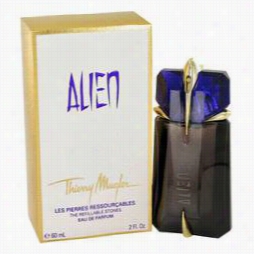 Alien Perfum E By Thierry Mugler, 2 Oz Eua De Parfum Refillable Spray For Women