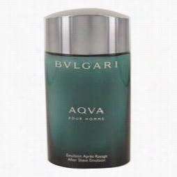 Aqua Pour Homme After Shave  By Bvlgari, 3.4 Oz After Shave Emulsion (tester) For Men