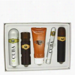 Cuba Gold Gift Set Through  Fragluxe Gift Set For Men Include S 3.3 Ozeau De  Toilettte Spray + 3.3 Oz After Shave Spray + 6.7 Oz Body Deodorant Spray + 6.7 Oz Shower Gel + 1.17 Oz Edt Sprya