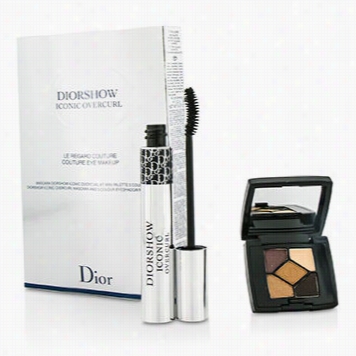 Diorshow Coouture Eye Makeup Set: Diorshow Iconic Overcurl Mascara + Mini  5 Couleurs Eyeshadow Palette