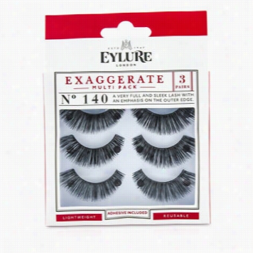 Exaggeratte False L Ashes Mutipack -  140 Blaack (adhesive Included)