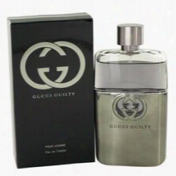 Gucci Guilty Cologne By Gucci, 3 Oz Eau De Toieltte Sray For   Men