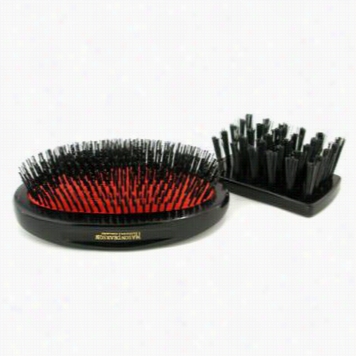 Boar Bristle - Small Extra Military  Pure Bristlte Medihm Size Hair Brush ( Dark Ruby )