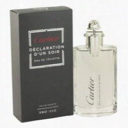 Declaration D'un Soir Cplogne By Cartier, 1.7 Oz Eau De Toil Ette Spray For Men