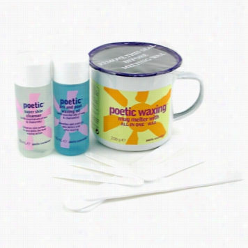 Poetic Waxing Kitt - Azulene: Wax + Cleanser + Pre & Post Waxing Oil + Large & Small Sputulas