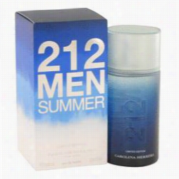 212 Summer Cologne By Carolina Herrera, 3.4 Oz Eau De Toileette Sprayy  (limited Edition) For Men