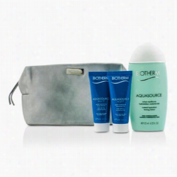 Aquaasource Set: Instant Hydration Toning Lotion 12m5l + Hydratibg Jelly 2x20ml + Bag