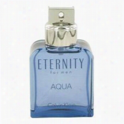 Eternity Aqua Cologne By Calvin Klein, 3.4 Oz Eau De Toilette Spray (tester) For Men